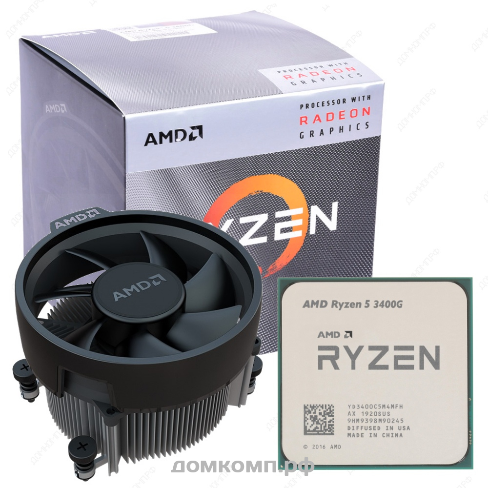 Игровой Процессор AMD Ryzen 5 3400G BOX с надежным разгоном для всех.  Низкая цена в домкомп.рф